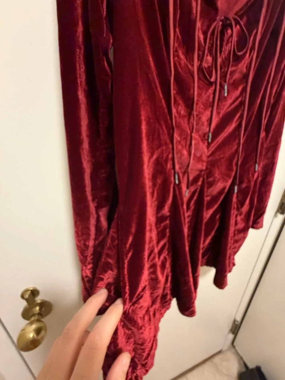 Free People Velvet Lace-Up mini velvet dress, NWT see listing - Picture 16 of 16